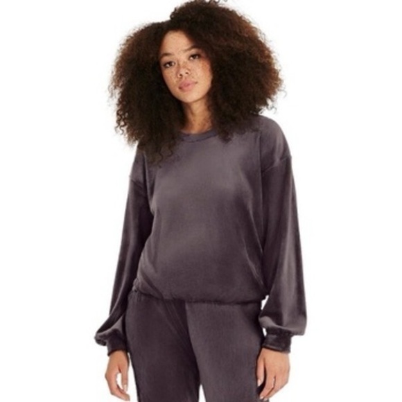 UGG Shanara Velvet Fleece Crewneck Pullover Sweatshirt - Picture 1 of 13